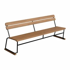 Soffa 5 Teak-svart stålstativ