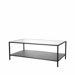 2000 soffbord rektangulärt svart 1 glasskiva