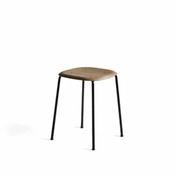 Soft Edge 70 pall Smoked oak-svart stålstativ