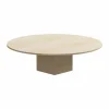 Soho soffbord Beige travertin Ø120x35