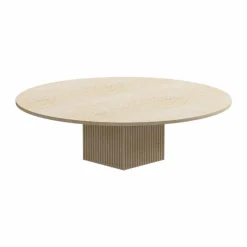 Soho soffbord Beige travertin Ø120x35