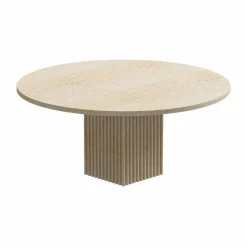 Soho soffbord Beige travertin Ø80x35 cm