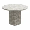 Soho soffbord Silver travertin Ø50x35 cm