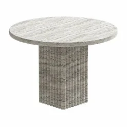 Soho soffbord Silver travertin Ø50x35 cm