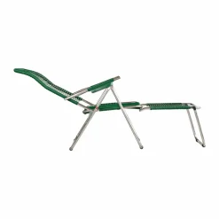 Spaghetti solstol med fotstöd Green
