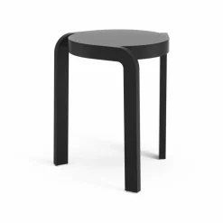 Spin pall H44 cm Ask svartlaserad