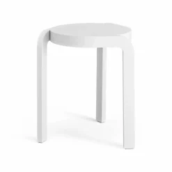 Spin pall H44 cm Ask vitlaserad