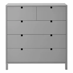 Square byrå 2+3 lådor Grå