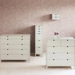 Square byrå smal 6 lådor Sand