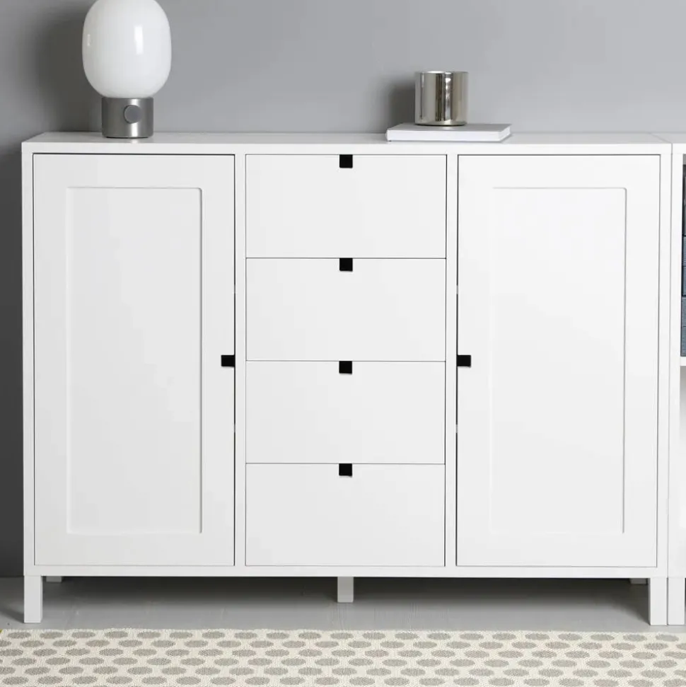 Square skänk vit
