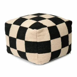 Square puff 50x50 cm Svart-natur