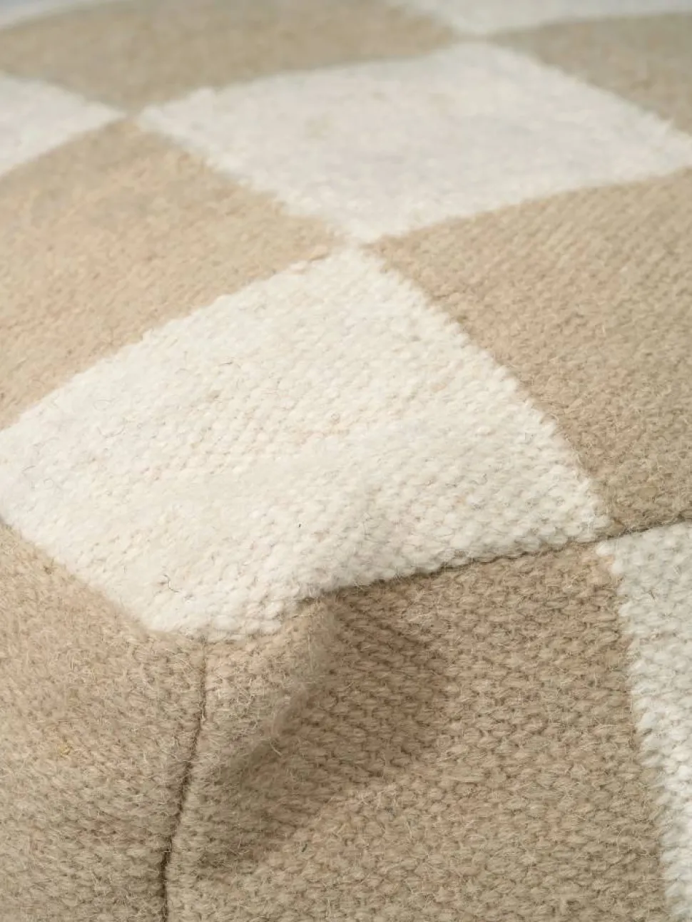Square puff 50x50 cm Vit-natur