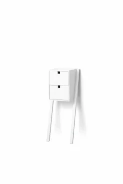 Square säng- och hallhylla Vit