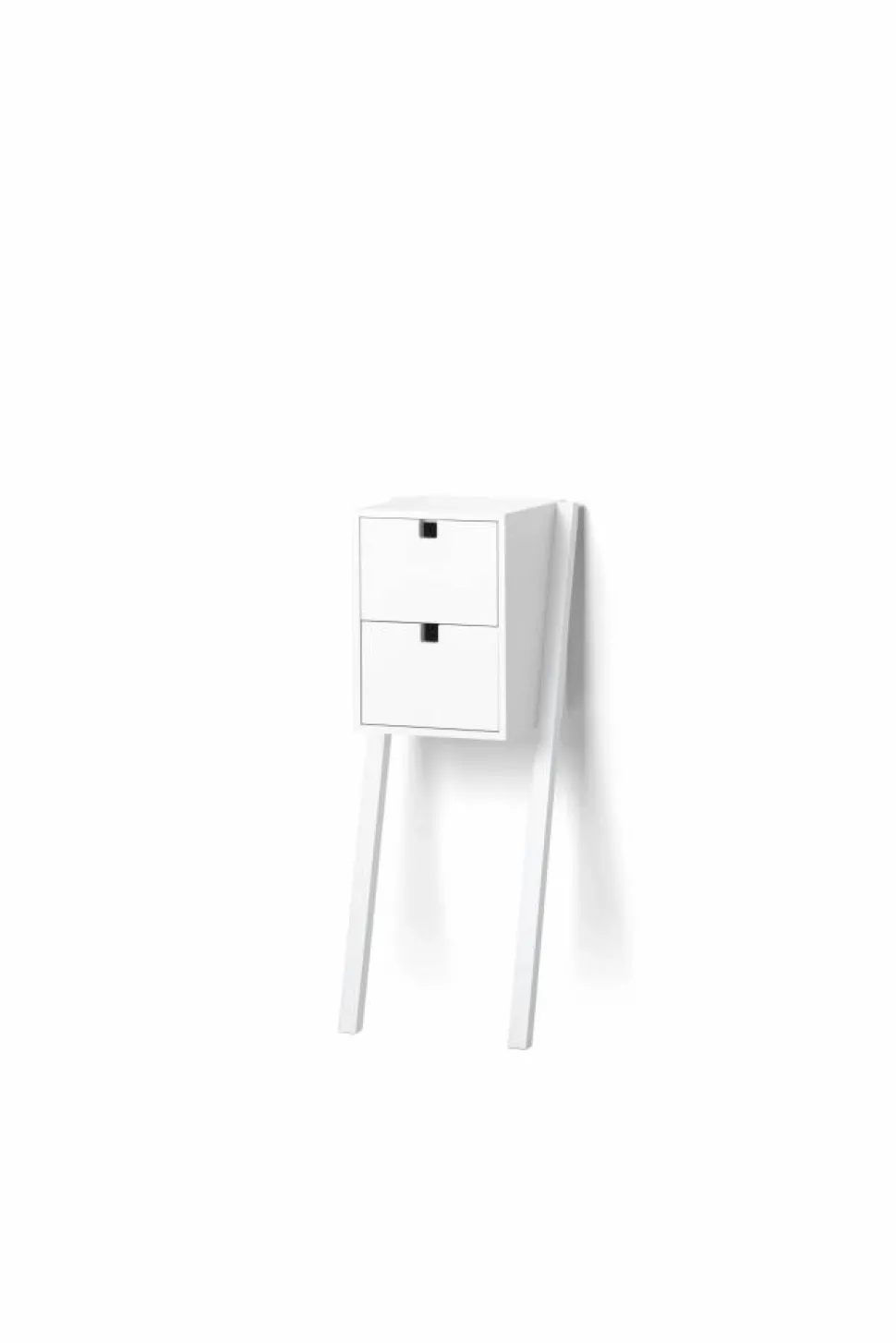 Square säng- och hallhylla Vit