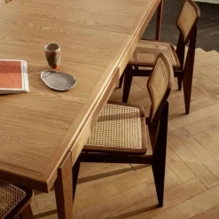 S-table matbord oak matt lacqured extendable