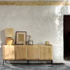 Stairs sideboard 4 dörrar Ek 200x80x46 cm