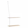 Stedge hylla 60 cm Vitpigmenterad ek