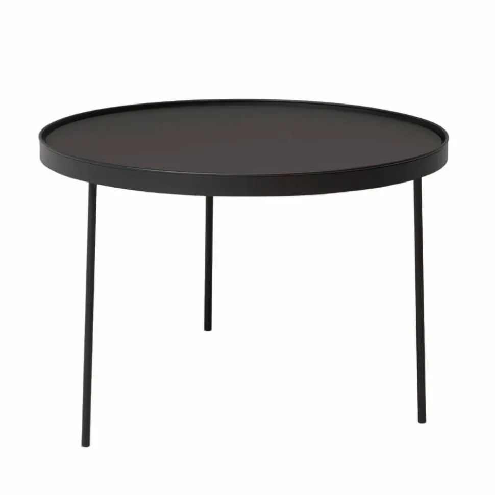 Stilk soffbord svart large Ø74 cm H:50 cm