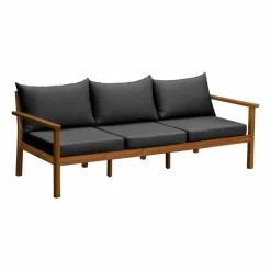 Stockaryd soffa 3-sits teak/dark grey