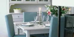 Stockholm matbord rektangulärt whitewash 2 ilägg á 45cm