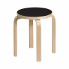 Stool E60 pall 4 st ben Naturlackerad björk-Svart