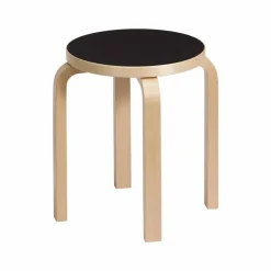 Stool E60 pall 4 st ben Naturlackerad björk-Svart