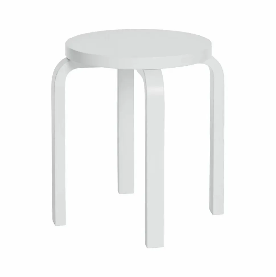 Stool E60 pall 4 st ben Vit lack