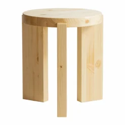 001 Stool pall Matt oljevaxad furu Ø40x44 cm