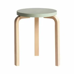 Stool 60 pall 3 st ben Grön-Björk