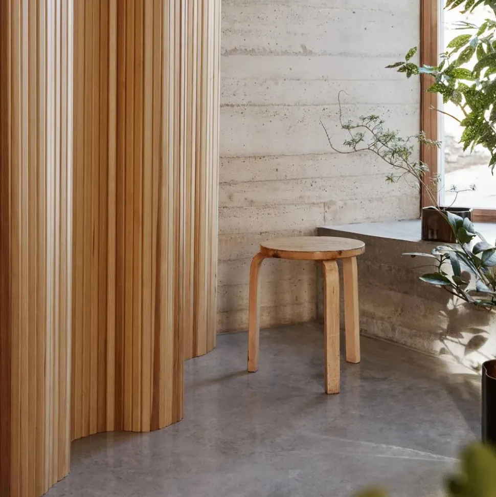 Stool 60 pall 3 st ben Grön-Björk