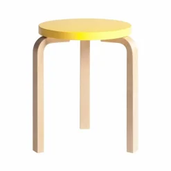 Stool 60 pall 3 st ben Gul-Björk