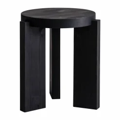 001 Stool pall Svartbetsad furu Ø40x44 cm