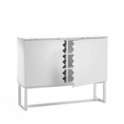 Story sideboard vit vit marmortopp vitt stativ