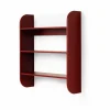 Strapats vägghylla 62x73 6 cm Burgundy