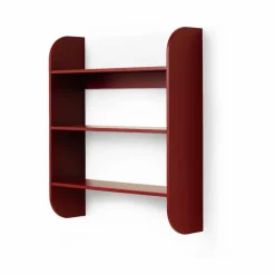 Strapats vägghylla 62x73 6 cm Burgundy