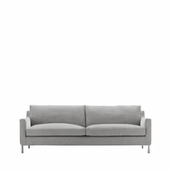 Streamline 3-sits soffa 220 cm bakar 47 ljusgrå-rostfritt stål
