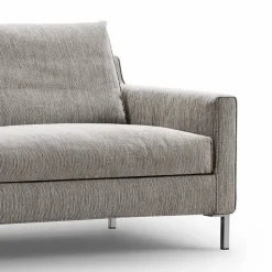 Streamline 3-sits soffa 220 cm bakar 01 brunbeige-rostfritt stål