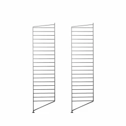 String golvgavel svart 115x30 cm 2-pack