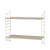 Stringhylla sovrum beige - Kombination B