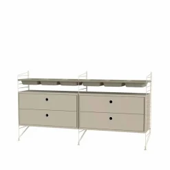 Stringhylla sovrum beige - Kombination G