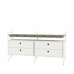 Stringhylla sovrum vit & beige - Kombination G