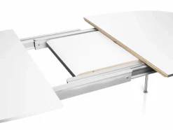 Superellips B620 matbord 170-270x100 cm White laminate-chrome