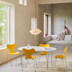 Superellipse B616 matbord 170x100 cm White laminate-chrome