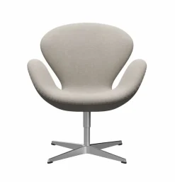 Svanen 3320 fåtölj Hallingdal 103 Light grey-borstad aluminium