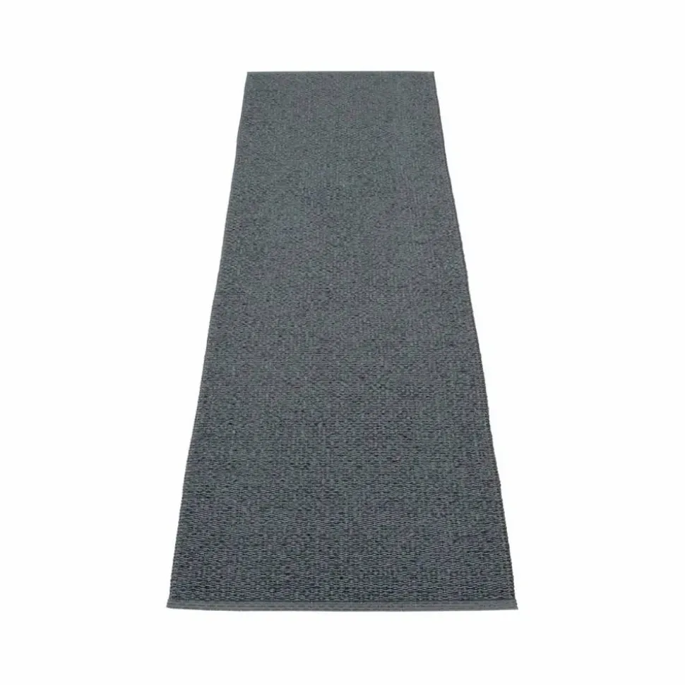 Svea gångmatta granit/black metallic 70x240 cm