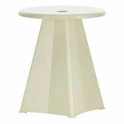 Tabouret Métallique pall Blanc colombe (beige)