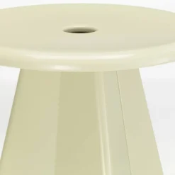 Tabouret Métallique pall Blanc colombe (beige)