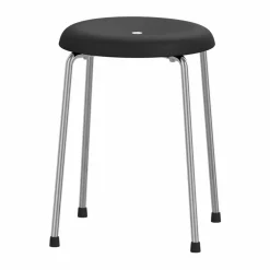 Taburett pall Svart-kromat stativ 45 cm