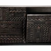 Tabwa mediabänk Svart teak 51x160 cm