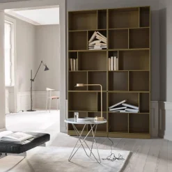 Tall Mini O Table soffbord Marmor svart svartlackat stativ